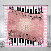 Lofaris Piano Rose Gold Music Theme Custom Baby Shower Backdrop